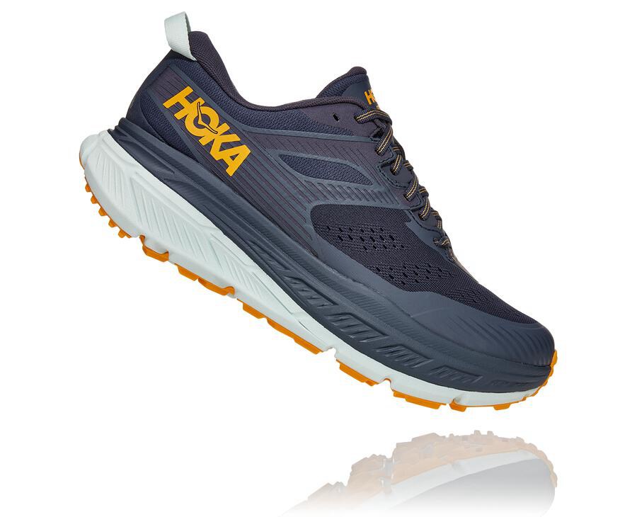 Hoka One One Trainers Mens Navy/White - Stinson Atr 6 - 10347FUPE